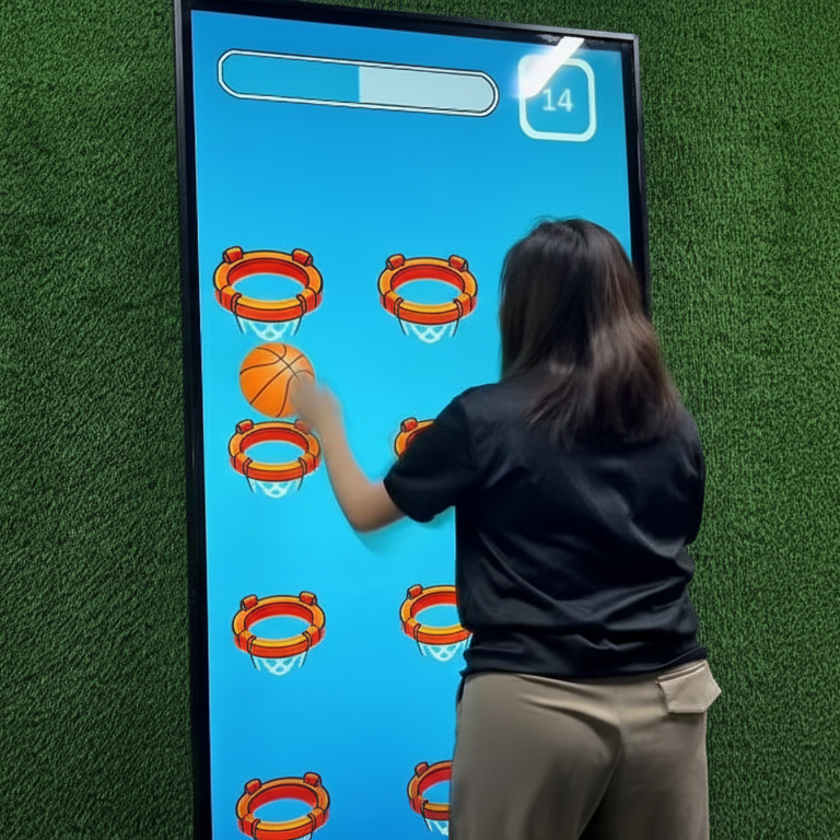 Interactive Reflex Basketball Game rental for Dubai events, featuring digital scoring and high-speed targets for corporate activations